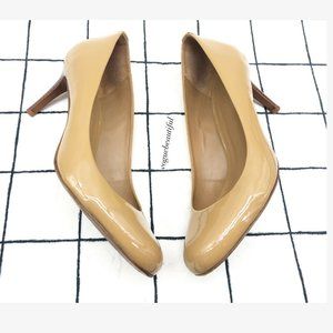 Tory Burch Authentic Tan Patent Leather Pumps EUC